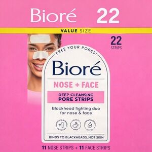 Biore - Nose + Face Pore Strips (22 ct) - Blackhead Remover
